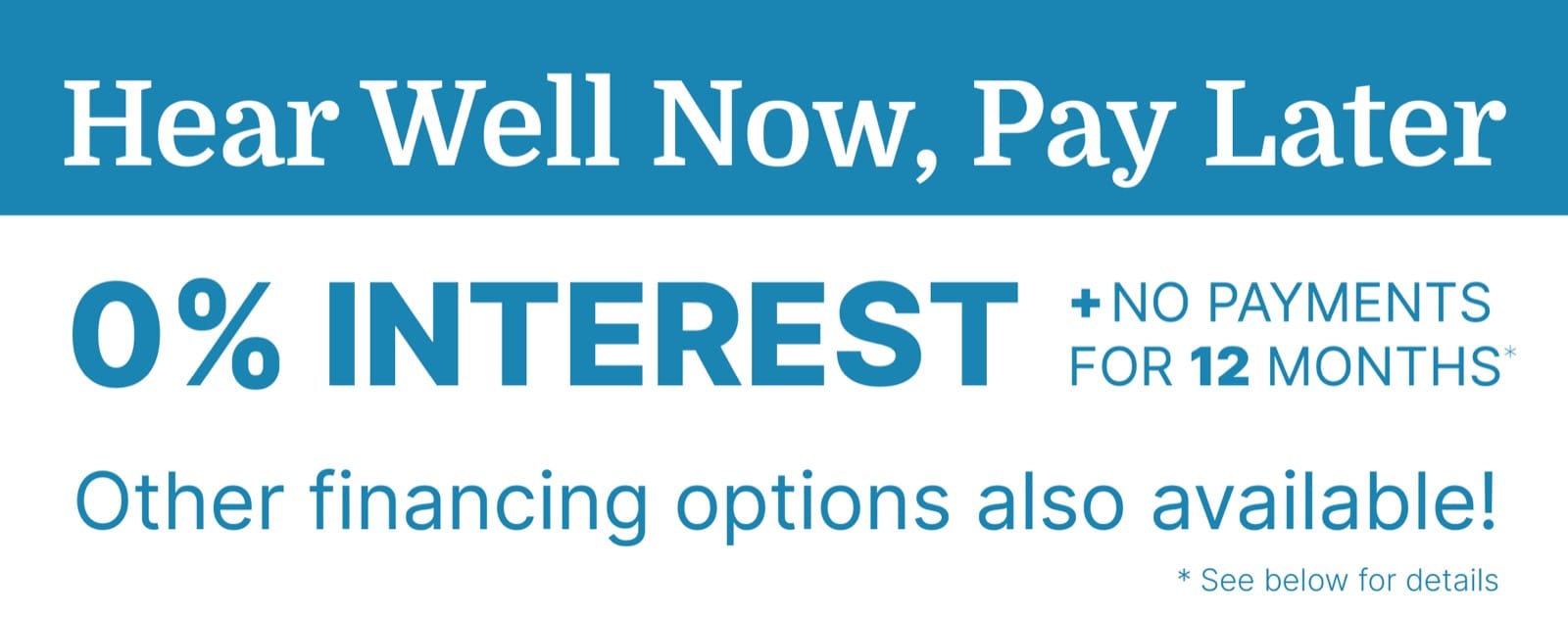 0% interest financing